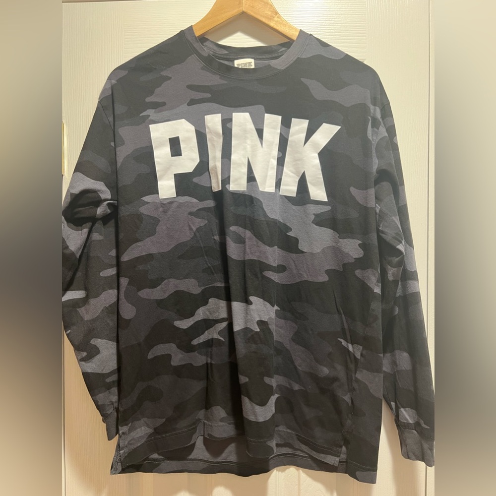 Victoria’s Secret PINK Long Sleeve Camo Tee